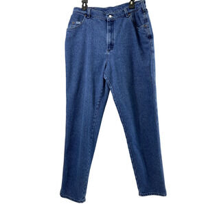 Lee Original Jeans‎ Womens Plus Size 18 L Medium Wash Denim Straight Mom Hi Rise